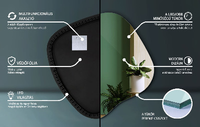 Organische vorm spiegel LED moderne uitstraling