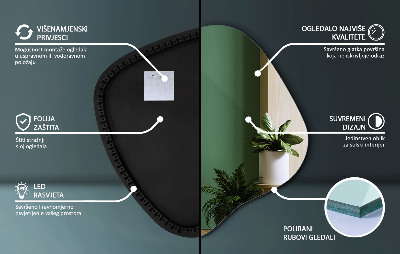 Organische vorm spiegel LED moderne uitstraling