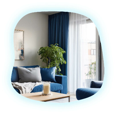 Organische vorm spiegel LED moderne uitstraling