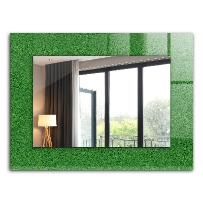 Spiegel met decoratie Groen gras