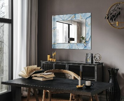 Spiegel met print Abstract patroon op marmer