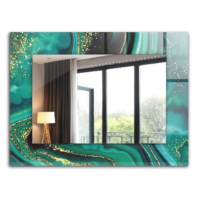 Wandspiegel decoratieve print Groene abstracte textuur