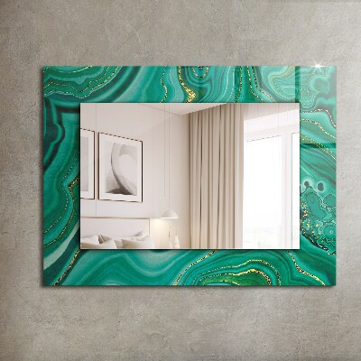 Bedrukte spiegel Groene abstracte textuur