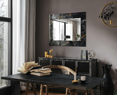 Spiegel met decoratie Zwarte marmeraders