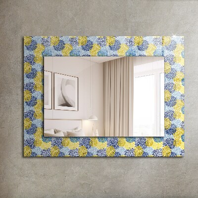 Spiegel met print Gekleurd bloemenpatroon