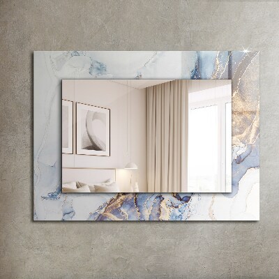 Spiegel met print Abstracte marmer kunst