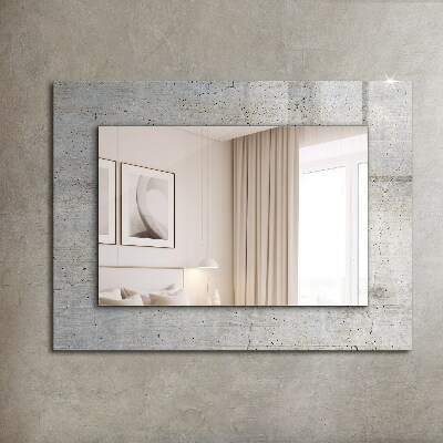 Bedrukte spiegel Gebarsten betonnen muur
