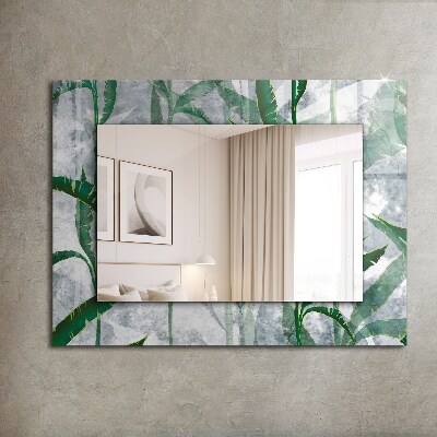 Spiegel met decoratie Planten met groene bladeren