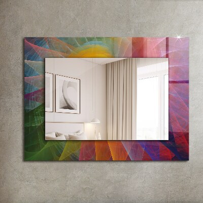 Spiegel met decoratie Gekleurde abstracte spiraal