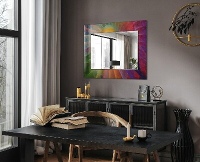 Spiegel met decoratie Gekleurde abstracte spiraal