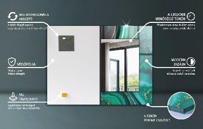 Bedrukte spiegel Gekleurde abstracte motieven