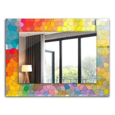 Wandspiegel decoratieve print Abstract gekleurd mozaïek