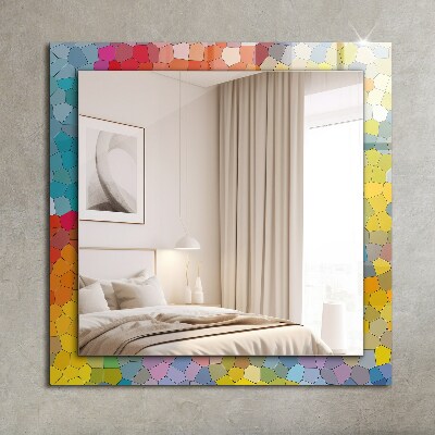 Wandspiegel decoratieve print Abstract gekleurd mozaïek