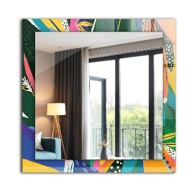 Wandspiegel decoratieve print Gekleurd abstract motief