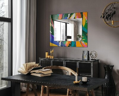 Wandspiegel decoratieve print Gekleurd abstract motief