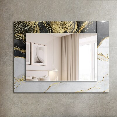 Wandspiegel decoratieve print Abstracte kunst in goud