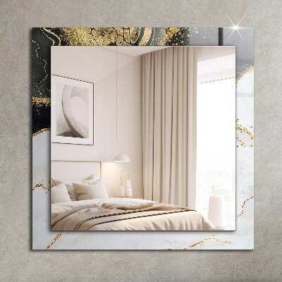 Wandspiegel decoratieve print Abstracte kunst in goud