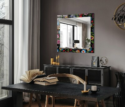 Spiegel met decoratie Bloemen en vruchten