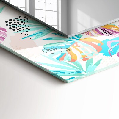 Wandspiegel decoratieve print Abstracte gekleurde golven