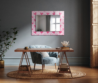 Spiegel met decoratie Roze kopjes