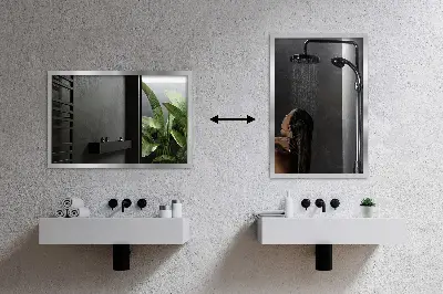 Spiegel met zilveren rand met een elegant ontwerp