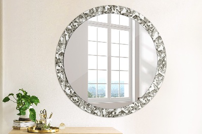 Ronde spiegel met decoratie Tropische bladeren
