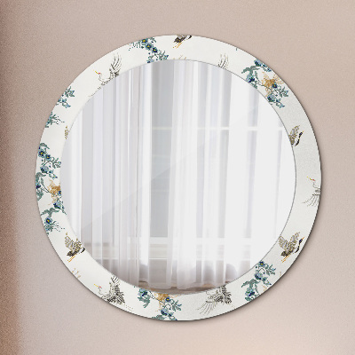Ronde spiegel met decoratie Chinoserie