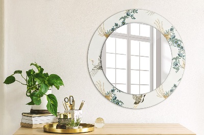 Ronde spiegel met decoratie Chinoserie