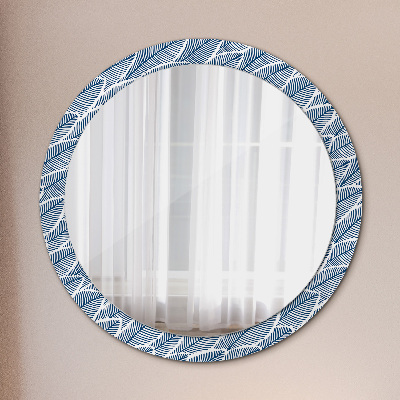 Ronde spiegel met decoratie Bladeren