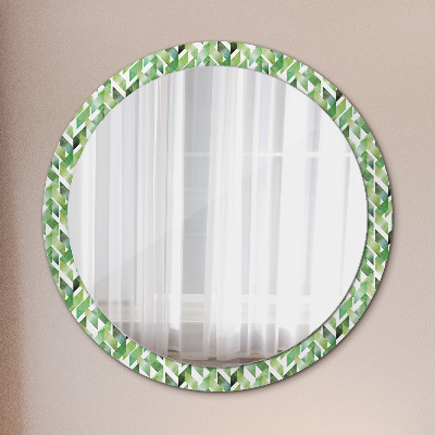 Bedrukte ronde spiegel Visgraat