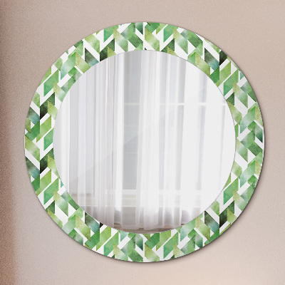 Bedrukte ronde spiegel Visgraat
