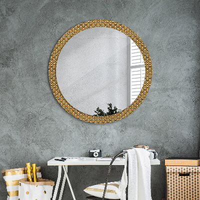 Bedrukte ronde spiegel Deco vintage