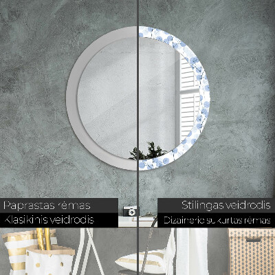 Ronde spiegel met decoratie Laadtakken