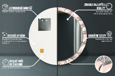 Ronde spiegel met decoratie Vogelparadijs