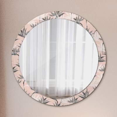 Ronde spiegel met decoratie Vogelparadijs