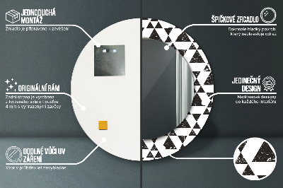 Bedrukte ronde spiegel Geometrie driehoeken