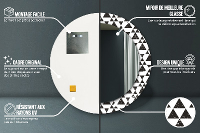 Bedrukte ronde spiegel Geometrie driehoeken