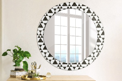 Bedrukte ronde spiegel Geometrie driehoeken