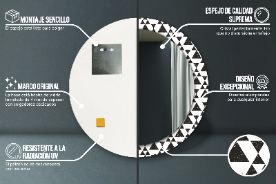 Bedrukte ronde spiegel Geometrie driehoeken