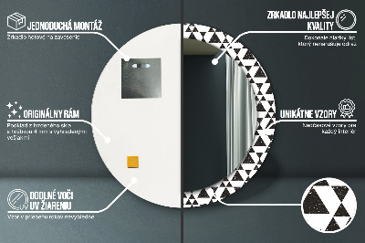 Bedrukte ronde spiegel Geometrie driehoeken