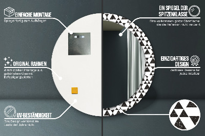 Bedrukte ronde spiegel Geometrie driehoeken