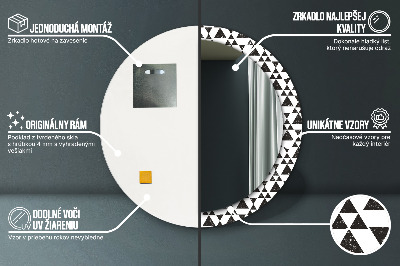 Bedrukte ronde spiegel Geometrie driehoeken