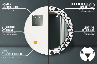 Bedrukte ronde spiegel Geometrie driehoeken