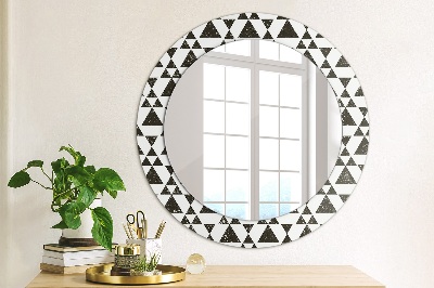 Bedrukte ronde spiegel Geometrie driehoeken