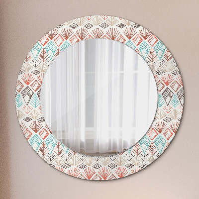Ronde spiegel met decoratie Etnisch patroon