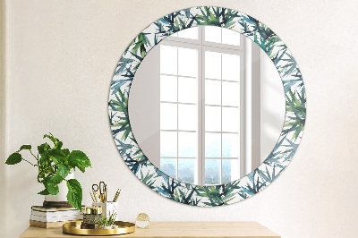 Bedrukte ronde spiegel Blauwe palmbomen