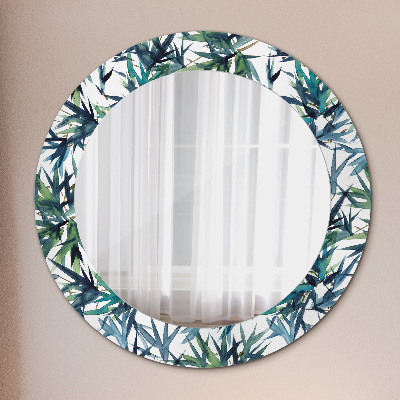 Bedrukte ronde spiegel Blauwe palmbomen