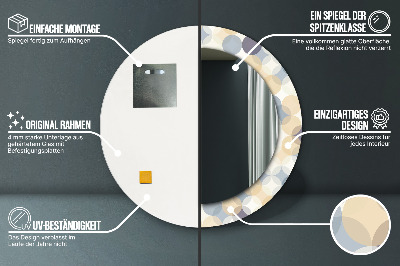 Bedrukte ronde spiegel Geometrische wielen