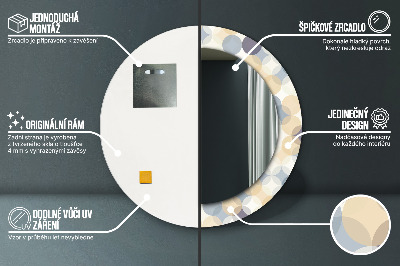 Bedrukte ronde spiegel Geometrische wielen