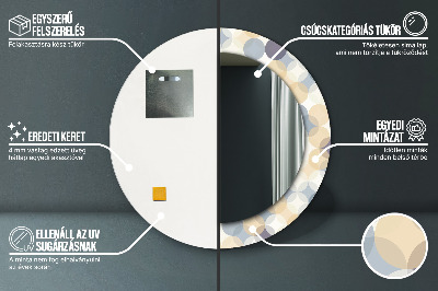 Bedrukte ronde spiegel Geometrische wielen